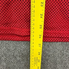 VINTAGE Russell Jersey Mens XL Red V Neck Mesh Football Practice Polyester Y2K