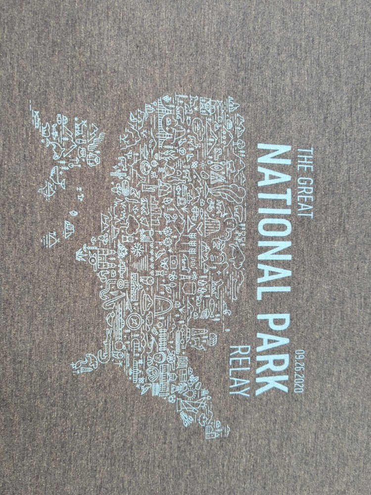 Perfect Tri District The Great National Park Relay 2020 VRC T Gray Mens Small SS