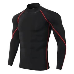 Share Men’s Long Sleeve Compression Shirt Quick-dry Gym Fitness Rashguard Top