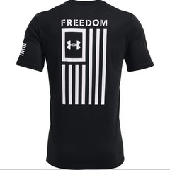 Under Armour 1370810 Men UA Freedom Flag T-Shirt Short Sleeve Tee 3XL Black NEW