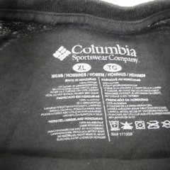 Columbia Shirt Mens XL Black Long Sleeve Mountain Graphic Tee Outdoor Hiking