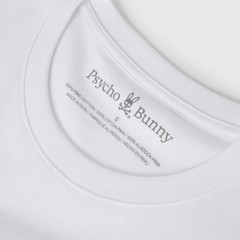 *NEW* Men Psycho Bunny Stanford Pique Graphic Tee WHITE (B6U340B200 100)