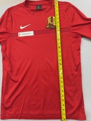 Nike Mens L Red Dri-FIT Soccer Jersey Short Sleeve Mesh
