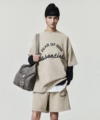 Fear of God Essentials Faded Dune Beige Men’s Relaxed Cotton T-Shirt SML SIZE
