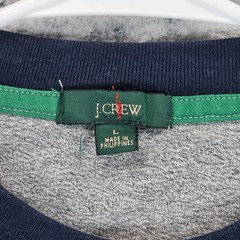 J Crew Oarsman Shirt Mens Large Gray Colorblock Pocket Tee Cotton Casual