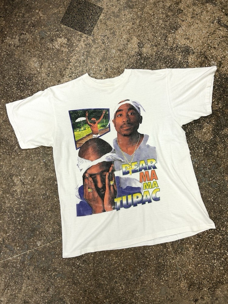 VTG 90’s Rap Tee Bootleg 2Pac Rare White T-shirt Tupac Shakur mobb deep biggie