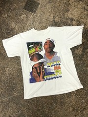 VTG 90’s Rap Tee Bootleg 2Pac Rare White T-shirt Tupac Shakur mobb deep biggie