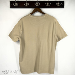 Common People Waffle Knit Tee Medium Stone Cozy Ribbed Coastal Summer
