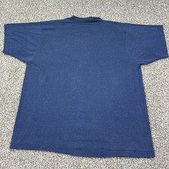 80s University Of Delaware Tee Size XL Polycotton Blue On The Velva Sheen Tag