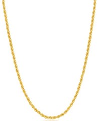 18K Gold Plated Necklace for Men, 2.5mm Mens Chain Necklace, 18K Gold Plated …