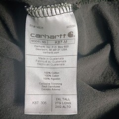 Carhartt K87 Pocket T Shirt Men’s 2XL Tall 2XLT Gray Loose Fit Heavyweight…