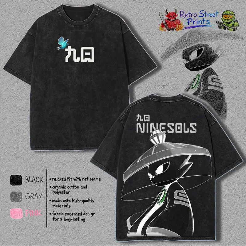 Nine Sols Gameplay Graphic Tee Dark Anime Streetwear T-Shirt