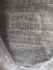 BUY ME BRUNCH Brand T-Shirt Unisex Small Soft Comfy Heather Dark Gray Tri Blend