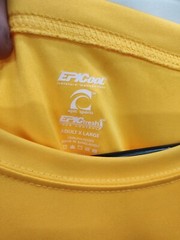 Men’s Epic Sports Epic Cool Long Sleeve 100% Polyester Athletic Gold T-Shirt XL