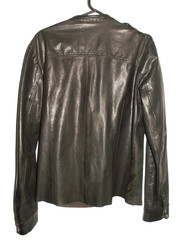 Men’s All Saints REBELL LEATHER SHIRT jacket overshirt L (ref47) £99.99!!!!!
