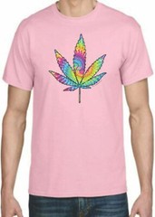 Adult DryBlend® T-Shirt – ( TIE DYED LEAF – PRIDE / WEED / 420)