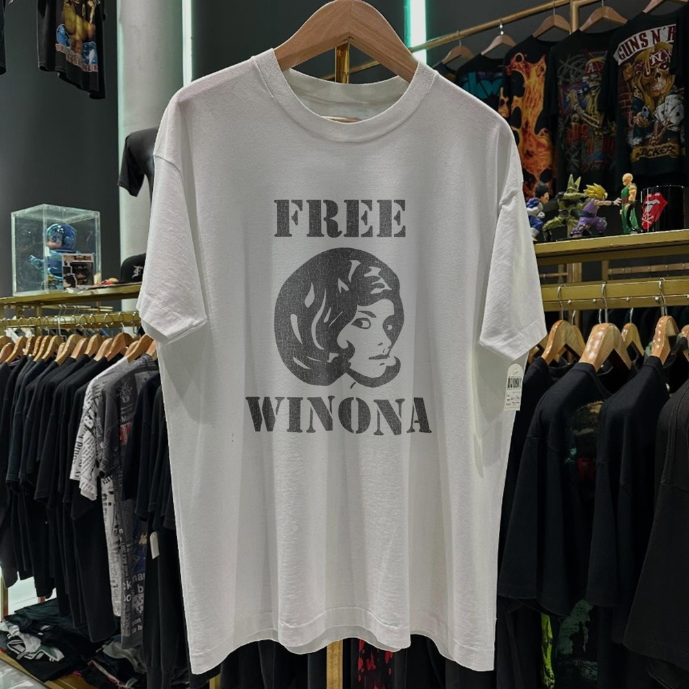 90s Free Winona Washed T-Shirt White M