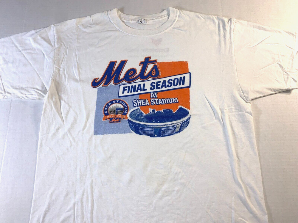 Rare Vintage 2008 New York Mets Last Season at Shea Stadium T-Shirt Nice! LARGE