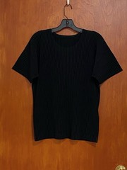 Homme Plissé Issey Miyake Basics Pleated Crewneck T-Shirt size 2/medium