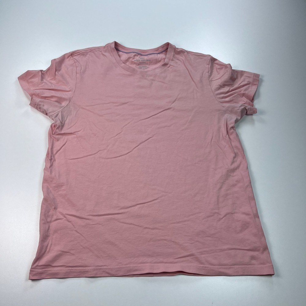 Mack Weldon Shirt Mens Extra Large XL Pink Crew Neck Lightweight Casual