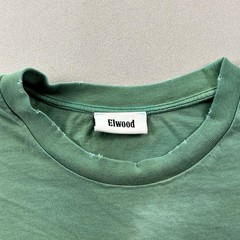 Elwood T-Shirt Mens XL Green Blank Relaxed Raw Hem Short Sleeve Single Stitch