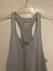 Yaker Bodybuilding Racerback Tank top Gray cotton poly blend size Small NWOT
