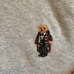 Polo Ralph Lauren Embroidered Bear Gray Waffle Thermal Long Sleeve Shirt Mens 3X
