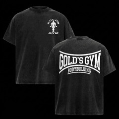 Gold’s Gym Shirt Heavy Cotton Bodybuilding Gym Shirts For Men Top