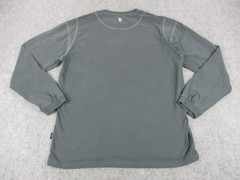 Kuhl Shirt Mens Medium Gray Kommando Wildfibre Long Sleeve Pocket Zipper Hiking