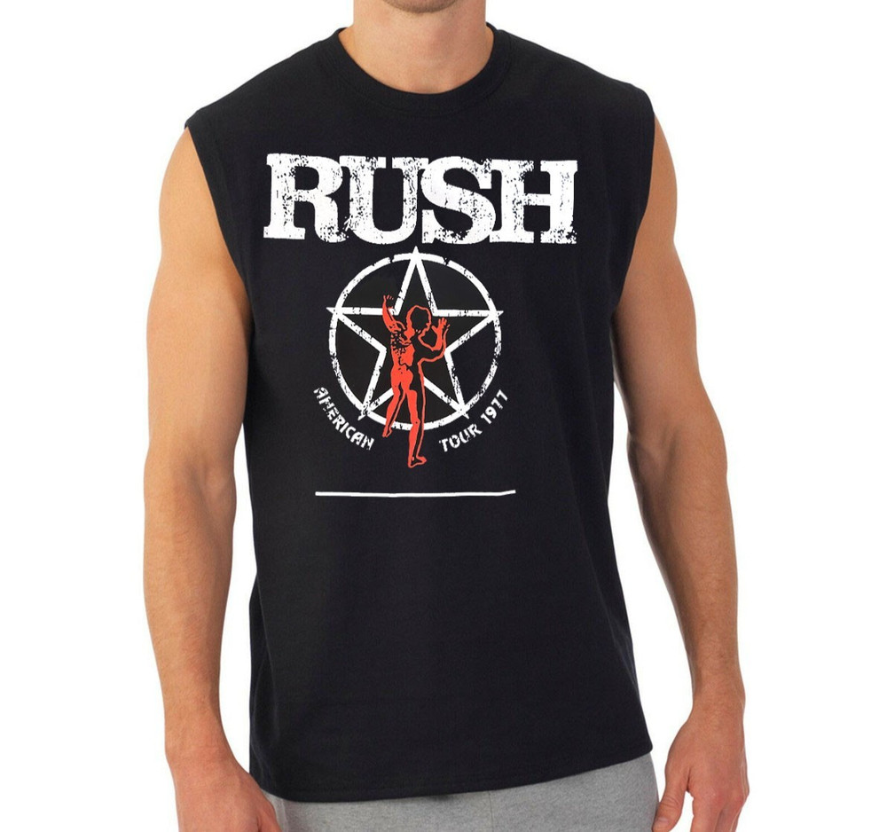 RUSH ROCK Band Men’s Black Muscle Shirt