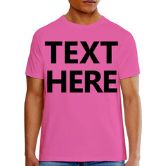Hanes 5180 Men’s T-Shirt – Custom Print – Add Any Text – Personalized Tee