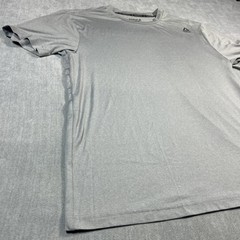 Reebok Mens Polyester Stretch T-shirt Work out Gym Medium Sport Tee Gray