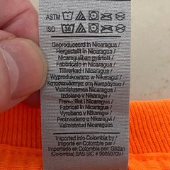 Gildan T-Shirt Men’s 3XL Bright Orange New Graphic Print Long Sleeve