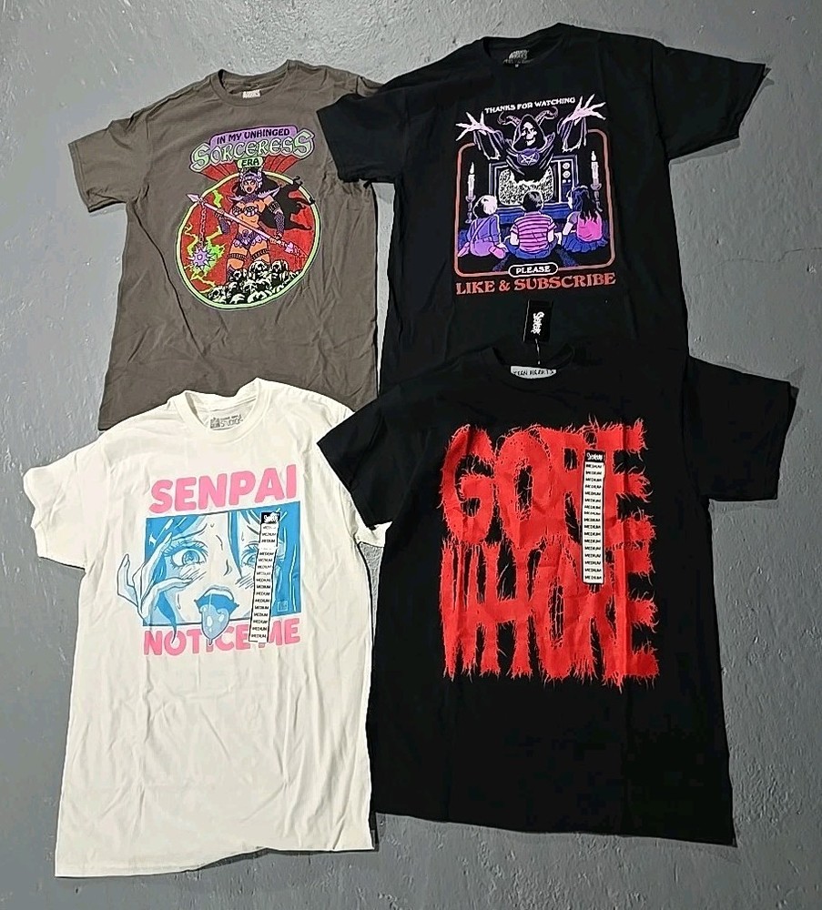 Steven Rhodes SENPAI Gore Whore T-Shirt Lot 4pc Medium (Cc)