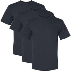 US Military Solid Color T-Shirts 100% Cotton Made in USA Short Sleeve Tees 3PACK