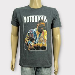 Brooklyn Mint Notorious BIG Biggie Size LARGE Heather Gray Graphic T-shirt