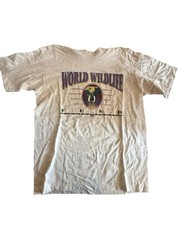 VTG 90s World Wildlife Fund Shirt XL Elephant Panda See Photo For Discoloration