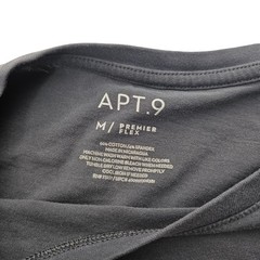 Apt 9 Mens Premier Flex T-Shirt Charcoal Gray Short Sleeve Crew Neck Size M
