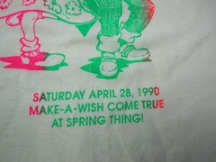 Vintage 1990 Flashback to the Fifties Neon T-Shirt Miller USA XL Make-A-Wish