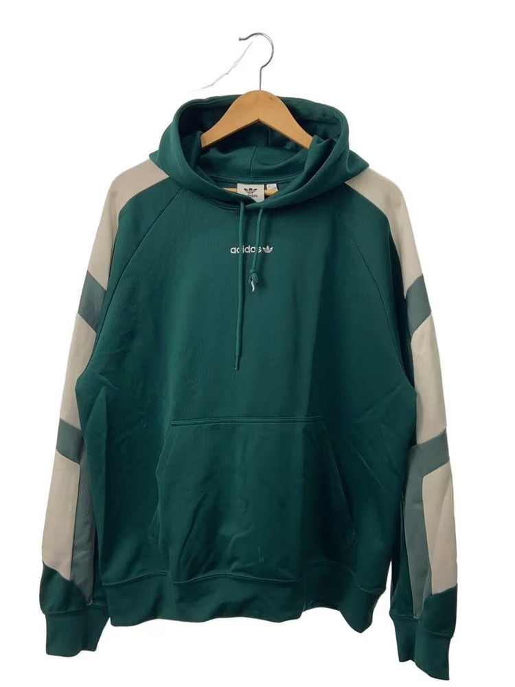 adidas Hoodie, Size 2XO, Green, Polyester Trim, GRN DH5222