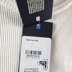 Represent Sleeveless Pullover Sweater Vest Men’s L White Crewneck Pullover Style