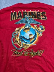 7.62 Design T Shirt Mens Large Red Cotton United States Marines First To Fight