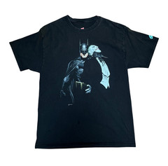 Batman Joker DC Comics Graphitti Hanes Mens L Black Graphic Cotton T-Shirt