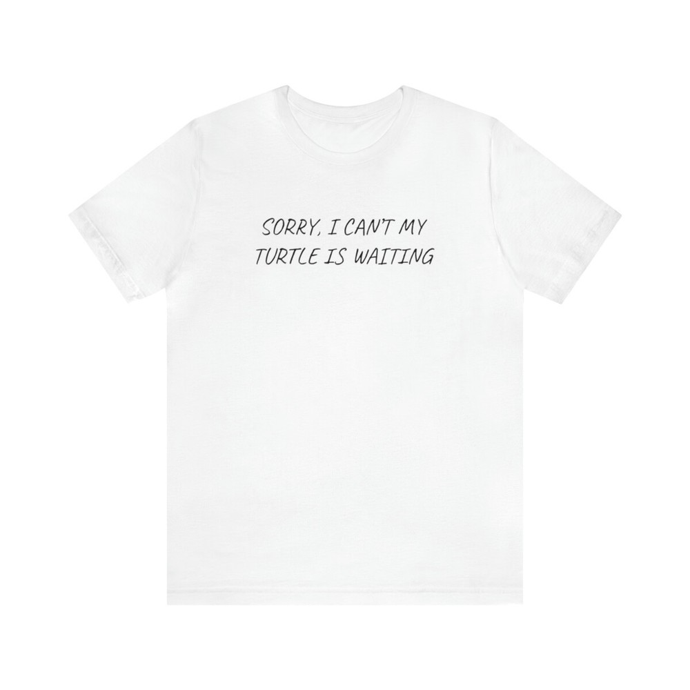 Sorry Turtle is waiting, Kurzarm, geschenk, schildkröte, Herren T-Shirt Unisex