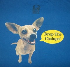 Vintage 1999 Taco Bell Drop The Chalupa Chihuahua Dog Shirt Adult L 1990s 90