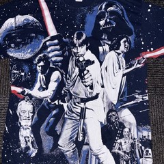 Star Wars War Of Wars Allover Print Tee T-Shirt Tee Yoda Luke Darth Vader R2D2