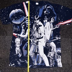 Star Wars War Of Wars Allover Print Tee T-Shirt Tee Yoda Luke Darth Vader R2D2
