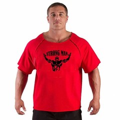 Men’s T Shirts Fitness Men Bodybuilding Shirt Batwing Sleeve Rag Shirt Gym