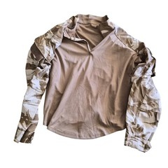 British Military Desert Tactical Combat Shirt Tan Camo Union Jack Patch