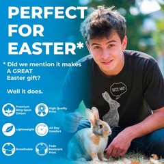 Mens You Want A Piece Of Me T Shirt Funny Chocolate Easter Bunny Tee